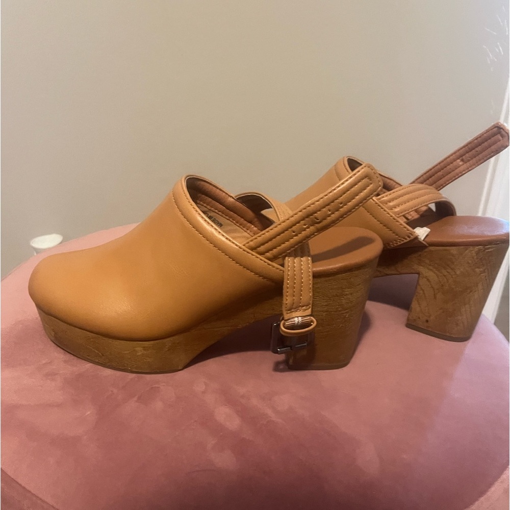 Tan, 4 inch chunky heels from Target